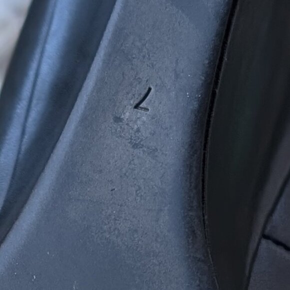 Tory Burch Black Wedges with Gold Accent Size 7 - Picture 3 of 6